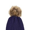 Willow & Ruby Women's Knitted Pom Beanie - Ladies Winter Hat - 3 of 3