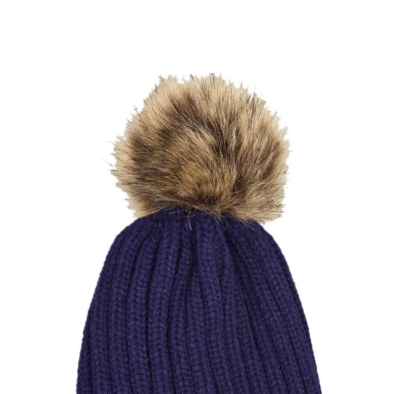 Willow & Ruby Women's Knitted Pom Beanie - Ladies Winter Hat, 3 of 4