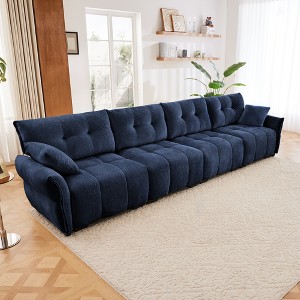 Oversized 141.7" Chenille Modular 4-seater Sectional Sofa with High-Resilience Cushions, 4-Piece Free combination Sofa - 1 of 4