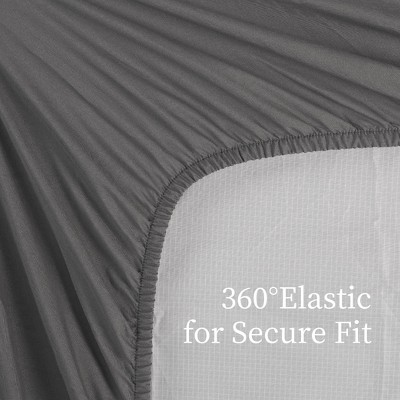 Skyzone Queen 4-Piece Brushed Microfiber Bed Sheet Set - 14" Deep Pocket, Fade & Shrink Resistant, Grey 90" x 102" — фото 6