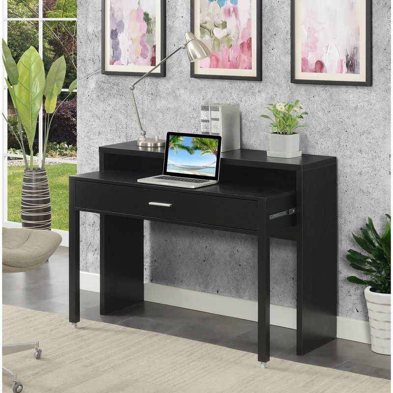 Newport JB Console Sliding Desk with Drawer and Riser - Breighton Home, 2 of 8