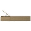 vidaXL Sunlounger Poly Rattan Brown and Cream White - 4 of 4