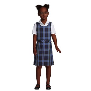 Lands' End Kids Uniform Plaid Jumper - 1 of 3