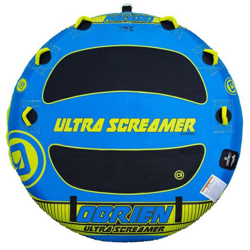 O'Brien 2211506 Ultra Screamer Deck Series Inflatable 3 Person 80-Inch Water Sports Towable Tube for Boating with Quick Connect Tow Hook, 1 of 3