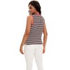 ATHLECHIC Women's Striped Color Block Side Slits Crew Neck Casual Sleeveless Shirts - 4 of 4