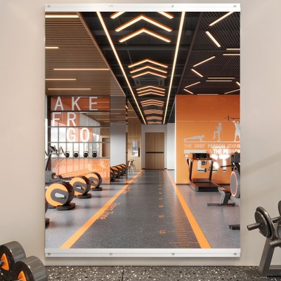 Modern Rectangle Frameless Wall-Mounted Gym Mirror Dance Mirror