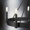 Urban Ambiance Luxury Modern Farmhouse Indoor Chandelier,  21''H x 26"W x 26''D,  Matte Black Finish, UHP4484 - 4 of 4