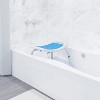 Flash Furniture HERCULES Padded Shower Stool with Adjustable Height, Non-Slip Feet and Seat Pad in White/Blue - 2 of 4