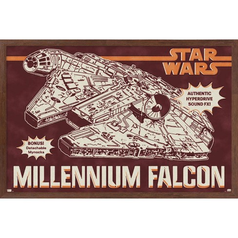 Star Wars Millennium Falcon Vintage – Veicolo Giocattolo Oltre 60 Cm – Luci, Suoni, Frasi, Rampe E Scomparti Segreti – Con Han Solo E Chewbecca - 2