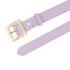 INSPIRE CHIC Women's Golden Square Buckle Fashion Faux Leather Waist Belts 1 Pc - 2 of 4