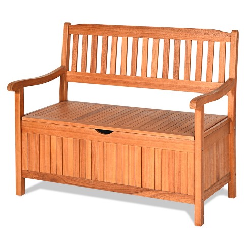 Outdoor garden storage discount bench