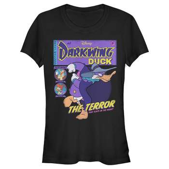 Juniors Womens Darkwing Duck The Terror That Flaps In The Night Comic Cover T-Shirt