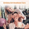 Unique Bargains Birthday Sash Headband Rose Gold Tone White - 3 of 4