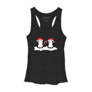 Women's Design By Humans Christmas penguins are so cute By happinessinatee Racerback Tank Top - 1 of 3