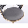 CAVINAS 24"-32"Luxury Velvet Bar Stools,Set of 2,Swivel Barstools with Adjustable Lifting,Counter Height Stools,Woven Back&Footrest - 3 of 4