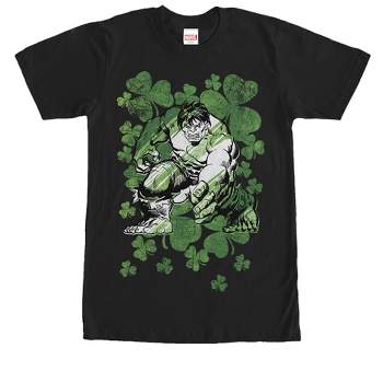 Men's Marvel St. Patrick's Day Hulk Clover Field T-Shirt