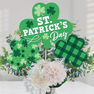 Big Dot of Happiness Shamrock St. Patrick's Day - Saint Paddy's Day Party Centerpiece Sticks - Table Toppers - Set of 15 - 1 of 4