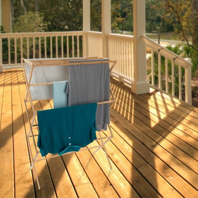 Ecofriendly Bamboo Collapsible Indoor/Outdoor Drying Rack