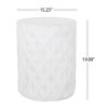 Outdoor LightWeight Concrete Patio End Table,Small Round Minimalist Design Accent Table For Backyard Living Room,No Need Assembly-Coolbibila - 4 of 4