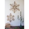Woven Seagrass Snowflake Decorations – Set of Two – 19"Tall Wall Accents by Kalalou - 2 of 4