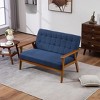 NicBex 45 Inch Loveseat,Modern Mid-Century Small Loveseat Sofa with Solid Wood Frame,Accent 2-Seater Upholstered Couch for Living Room - 2 of 4