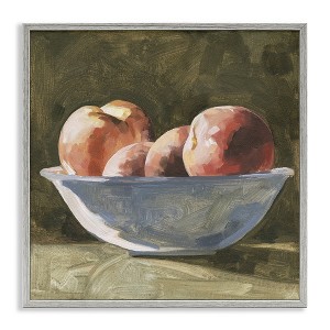 Stupell Industries Apples in Bowl Still Life Framed Giclee Art, Gray, 12" x 12" - 1 of 4