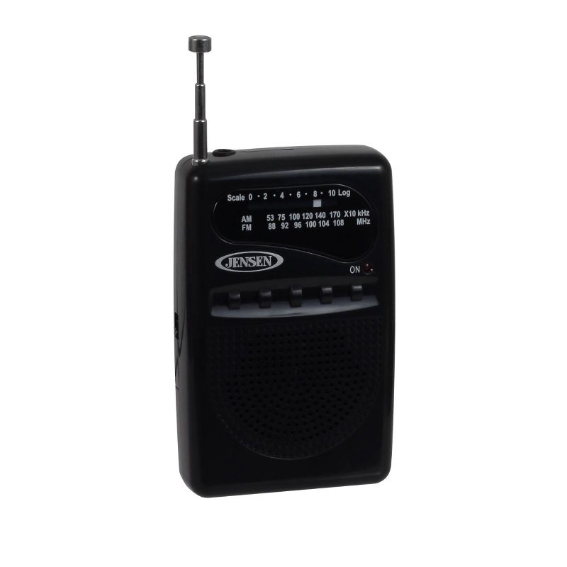 JENSEN AM/FM Pocket Radio - Black (MR-80), 1 of 7