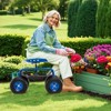Tangkula Rolling Garden Cart Wagon Scooter w/ 360° Swivel Seat & Storage Tray & Basket - 2 of 4