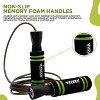 RDX Sports Skipping Rope with Anti-Slip Soft Memory Foam Weighted Handles, 10.3FT Adjustable Tangle-Free PVC Coated Steel Jump Cable - 2 of 4