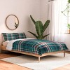 Queen Avenie Winter Plaid 1 Polyester Comforter and Pillow Shams Blue - Deny Designs: Machine Washable, 300 Thread Count, Abstract Pattern - 2 of 4