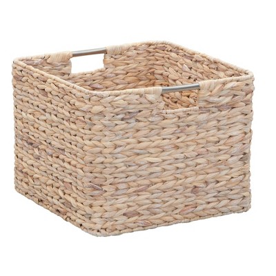 Household Essentials Square Wicker Basket Hyacinth