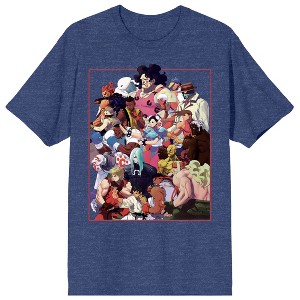 Street Fighter 3rd Strike Character Collage Art Women's Navy Blue Crew Neck Short Sleeve Tee - 1 of 3