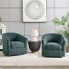 Set of 2 Liria Wooden Upholstered Barrel Chair for Livingroom with Metal Swivel Base| ART OF LIVING DESIGNS - 2 of 4