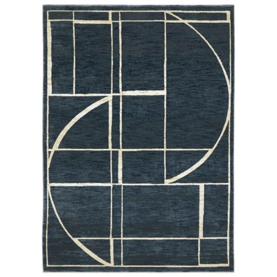 Oriental Weavers Reed RE04B Blue/ Ivory Indoor Area Rug - 6'7" x 9'6"