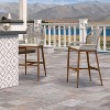 PURPLE LEAF 2 Pieces Bar Stools Patio Modern Rattan Barstools Aluminum Woven Tall Bar Chairs with Cushions for Outdoor Kitchen Island Garden - 2 of 4