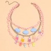 Y2K Multilayer Resin Pendant Necklace | Cartoon Bear & Butterfly Chunky Chain - 2 of 4