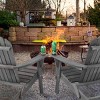 Folding Adirondack Chair Set Of 2,Wooden Outdoor Adirondack Chair With Armrests,All-Weather Adirondack Chair For Patio,Garden-Cuddlewood - 3 of 4