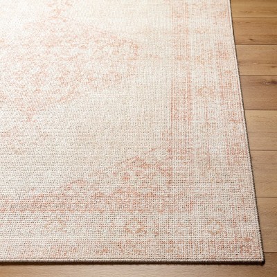 Kristeena 6'7" x 9' Rust and Beige Synthetic Area Rug