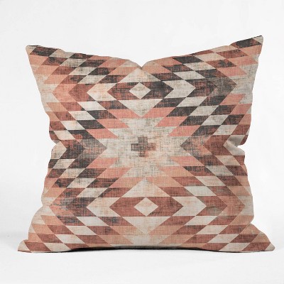 16"x16" Holli Zollinger Native Diamond Throw Pillow Coral - Deny Designs