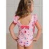 RuffleButts Girls UPF50+ Waterfall One Piece - 3 of 4
