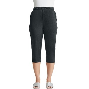Jessica London Women's Plus Size Soft Ease Capri - 1 of 4