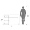 Vynxaria Computer Desk, 1 Drawer, 2 Shelves, Black - 4 of 4
