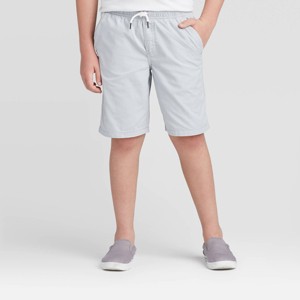 Boys' Playwear 'At the Knee' Pull-On Shorts - Cat & Jack™ Light Gray XL Husky - 1 of 3