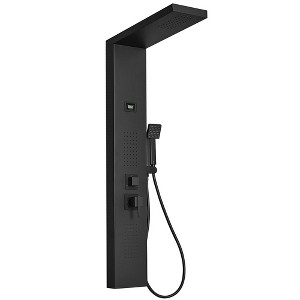 BWE 2-Jet Rainfall Shower Tower Shower Panel System with Rainfall Shower Head and Shower Wand - 1 of 4