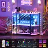 Aheaplus 47.24" Storage Wine Bottle & Glass Rack with Lights and Outlets - 2 of 4