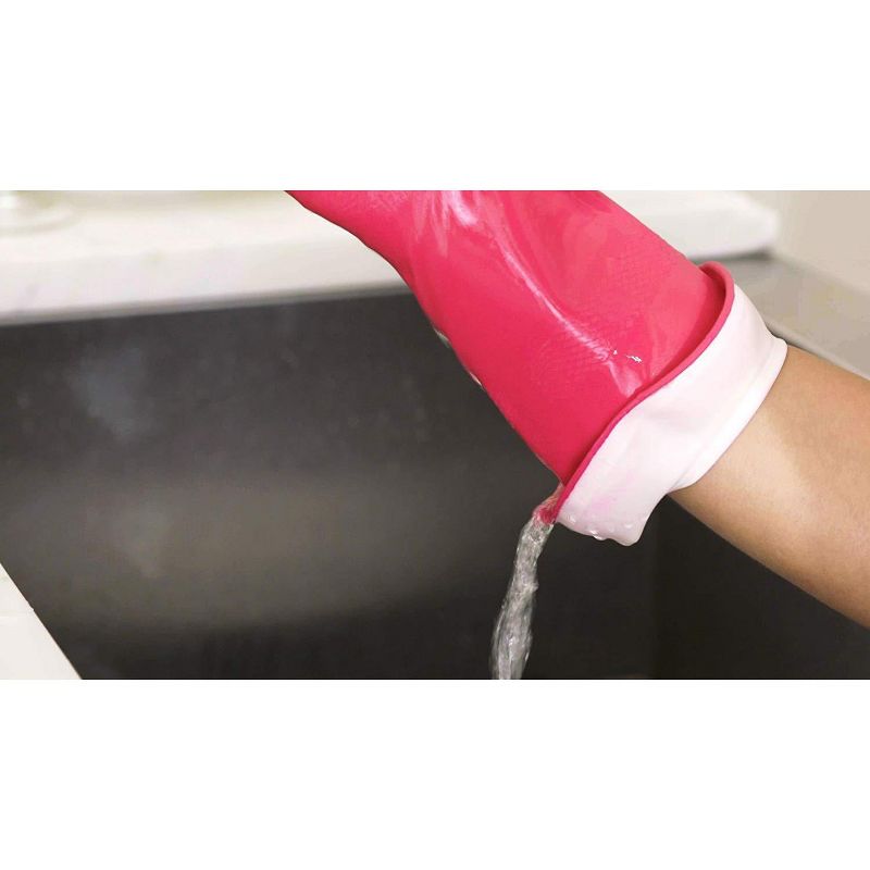 Casabella Premium Waterblock Cleaning Gloves Pink - 2 Pair (4 Gloves), 5 of 6