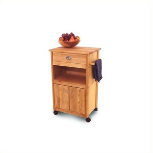 Wood Catskill Birch HardWood Cuisine Butcher Block Kitchen Cart in Natural Brown - Catskill Craftsmen - 1 of 1