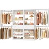 Aheaplus Set of 2 Closet Storage Organizer with Hanging Rods and Drawers, Walk-in Closet System with Adjustable Shelves and Shoe Rack - 2 of 4
