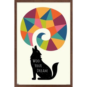 Trends International Andy Westface - Wolf Woo Your Dream Framed Wall Poster Prints - 1 of 4