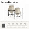 LuxenHome Set of 2 Indoor Planter Pot, 11 & 16 Inch Novelty Decorative Planters with Black Stands, Distressed Metal Cachepot Flower Pot Beige - 3 of 4